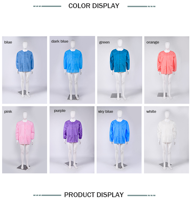 High Quality Laboratory Chemical Medical Uniforms Nurse Fashion Hospital Disposable Lab Jackets
