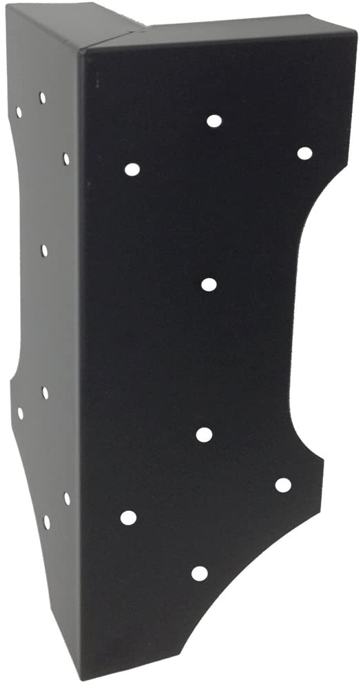 9" Rust proof garden bed corner bracket zinc plated black raised garden steel bed bracket