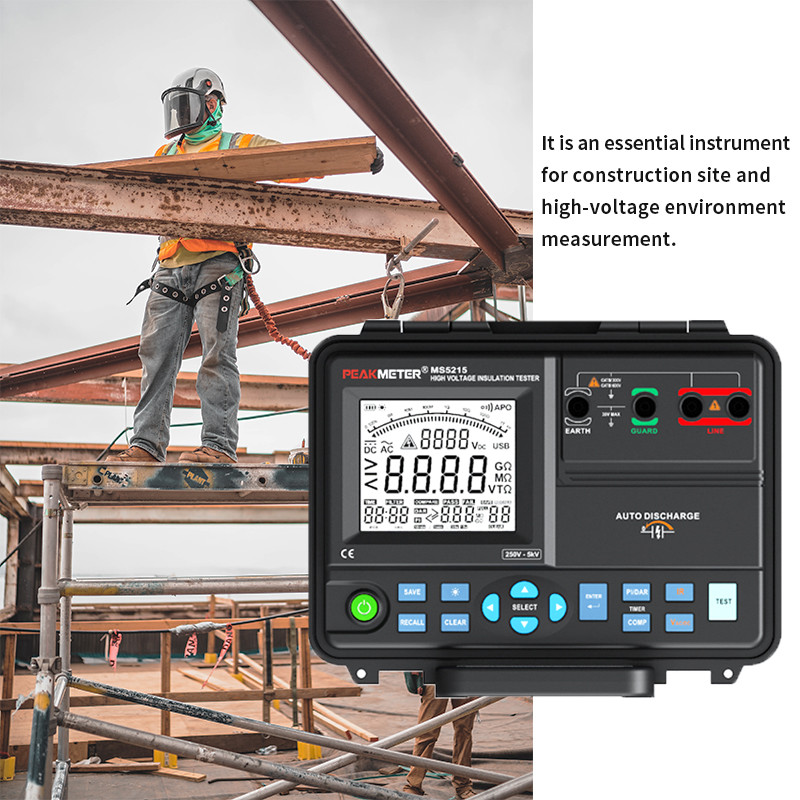 5Tohm Max High Voltage Digital Insulation Tester For Power Distribution System