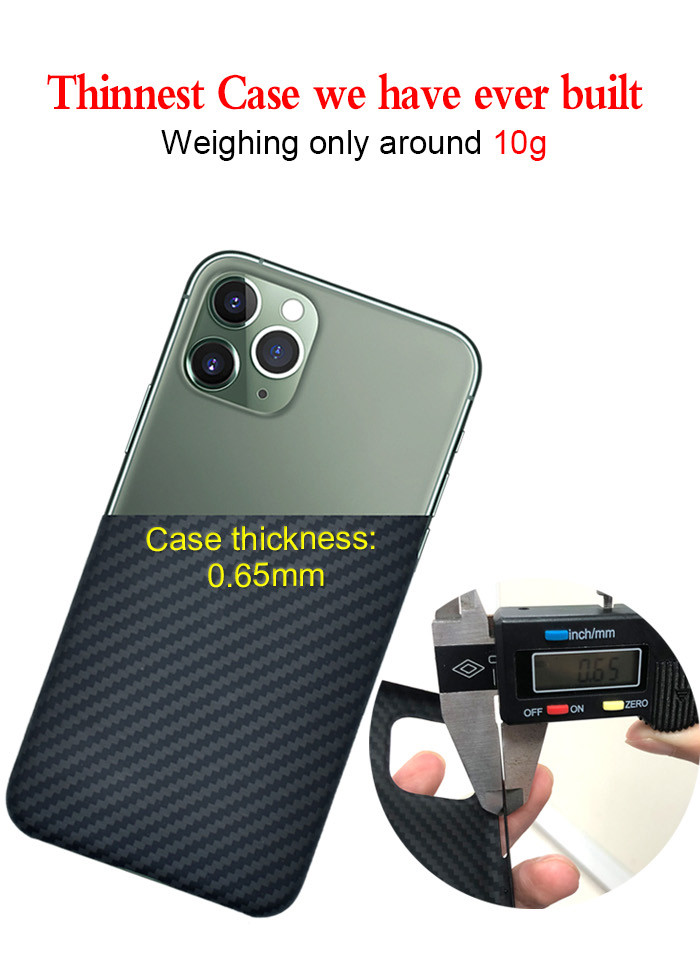 iPhone 11 Pro Matte Twill Aramid Fiber Phone Case Kevlar Mobile Cover