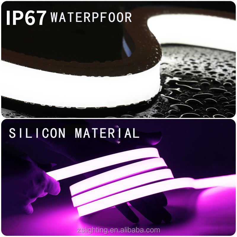 Exterior Waterproof 12/24V Silicone LED Light Strip For Home Decor Neon LED Strip Lights White 16.4ft/5m Neon Light Strip 12V Silicone Waterproof