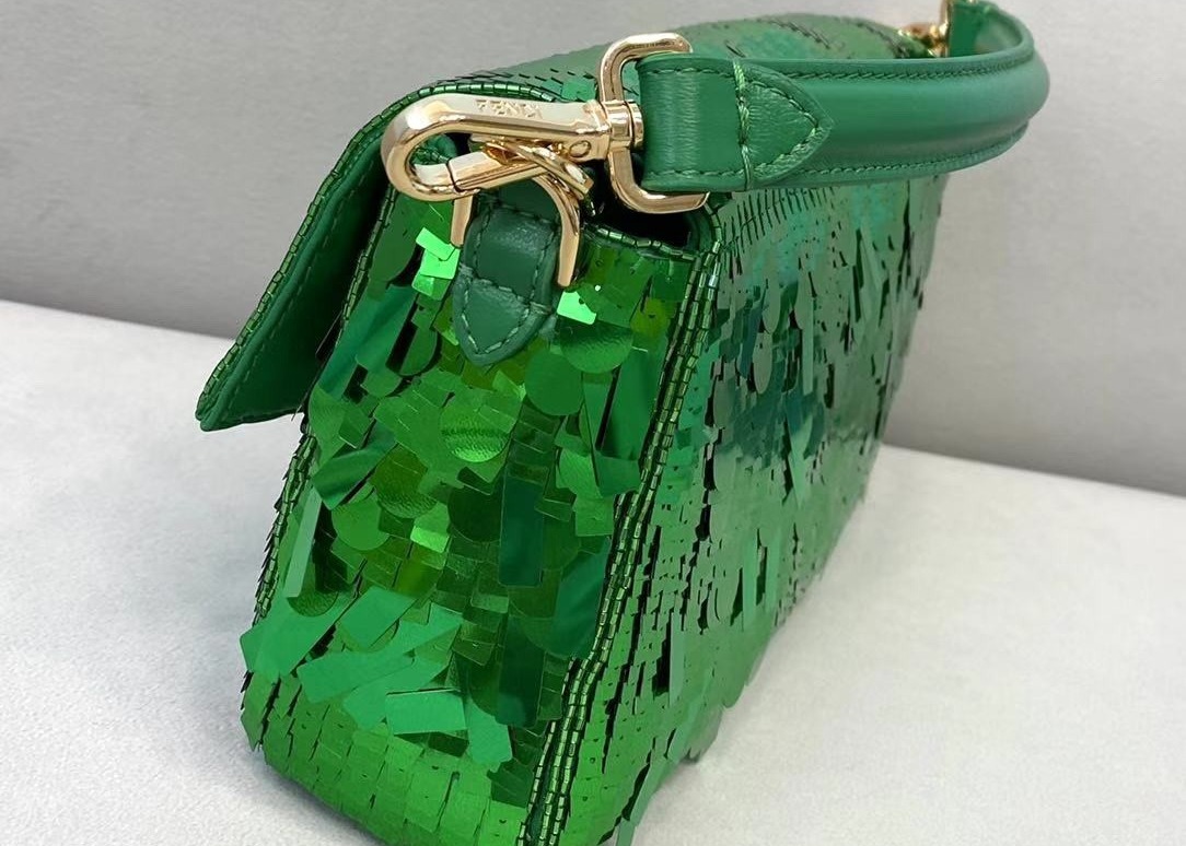 Bead Piece Decoration Bling Bag Unque Shine Cross-Body Bag Baguette Bag