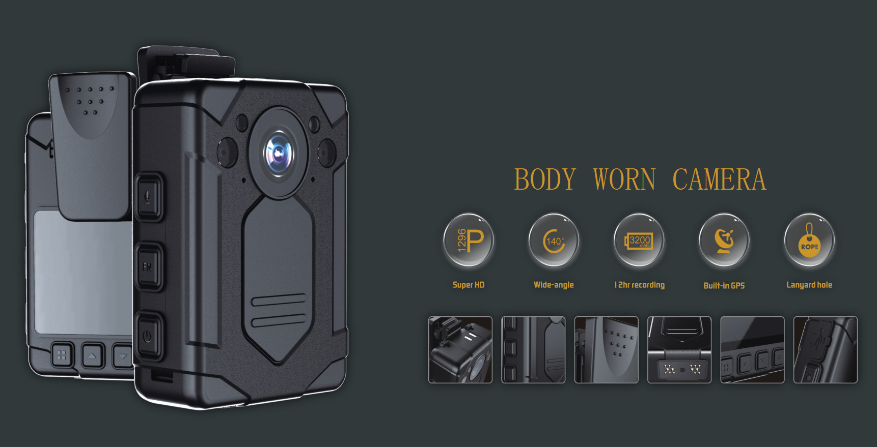 IP68 Portable Body Camera With Audio Recording Night Vision 32G 64G 128G Memory