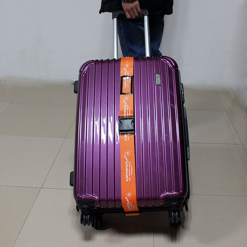Muliti Color Silk Screen Printed Personalised Suitcase Straps With Plastice Bulck , Eco Friendly