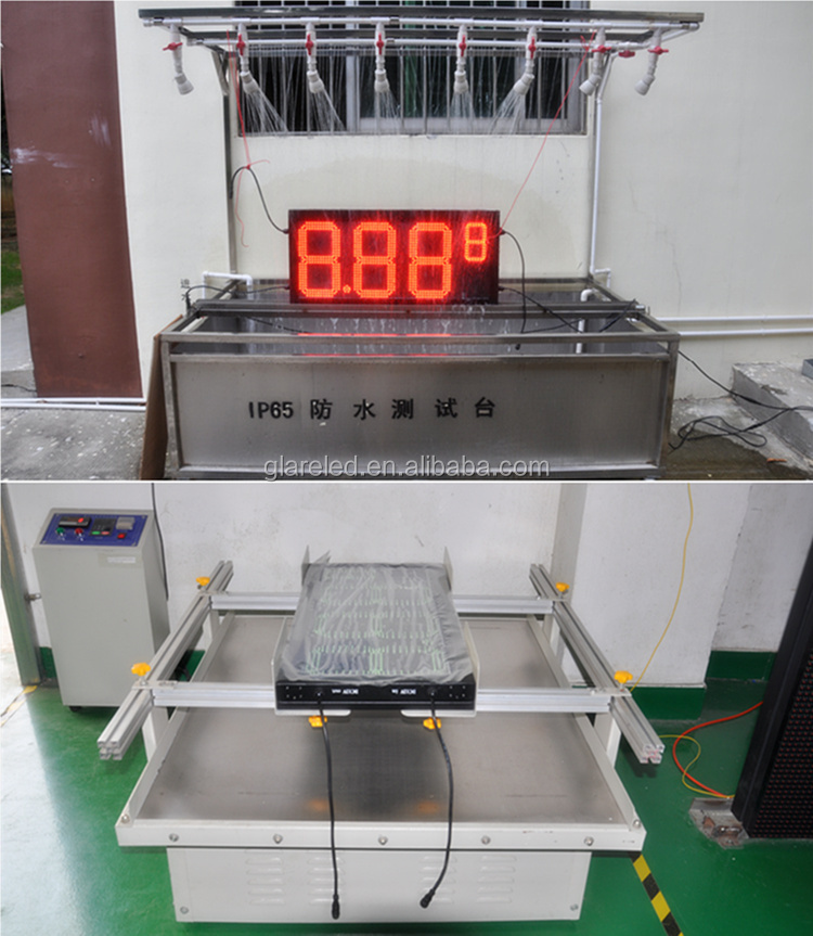 Gas Price Display Signs Glare LED 16'' White 88.88 Petrol Changer Sign No Specification