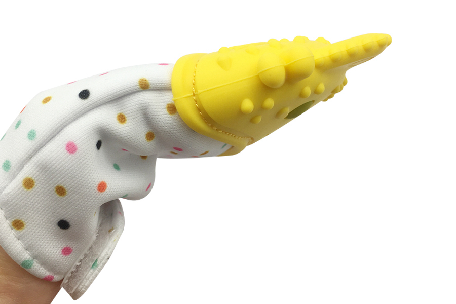Pastel Beads Baby's Hand Self-Soothing Pain Relief Hygienic Chewable Newborn Nursing Mitt Teething Mitten Teether