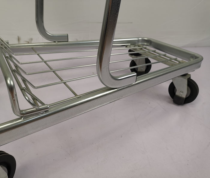 125L Regular Size Supermarket Metal Trolley Powder Coating Warehouse Shopping Trolley