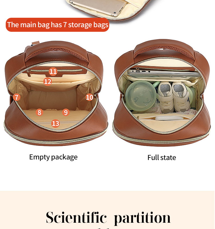 Factory Baby Diaper Bag Multi Function High Capacity Mummy Bag Changing Bag