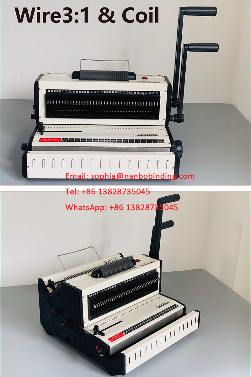 3/1 2/1 Wire Coil Binding Punching Machine For F4 Paper