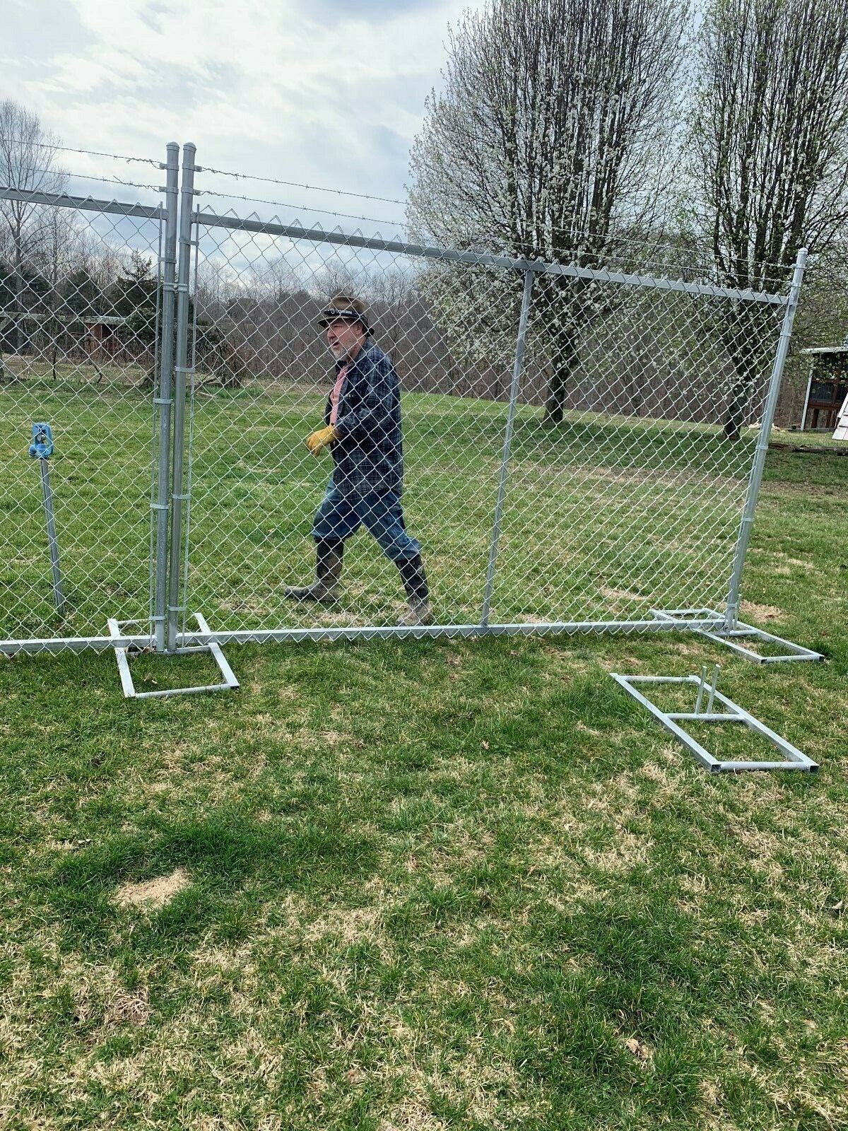6ft X 12ft Temporary Fence Panel Hot Galvanized Chain Link Construction