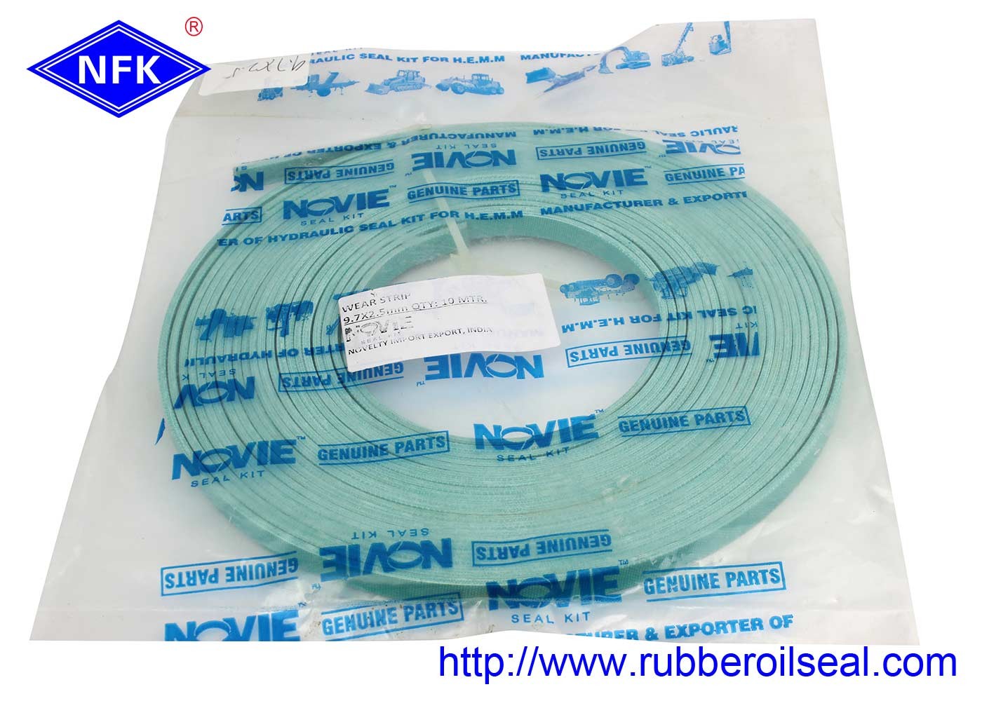 Guide Belt RYT 9.7*2.4 Excavator Bronze Filled Ptfe Guide Tape Wear Ring Wear Strip RYT Seal