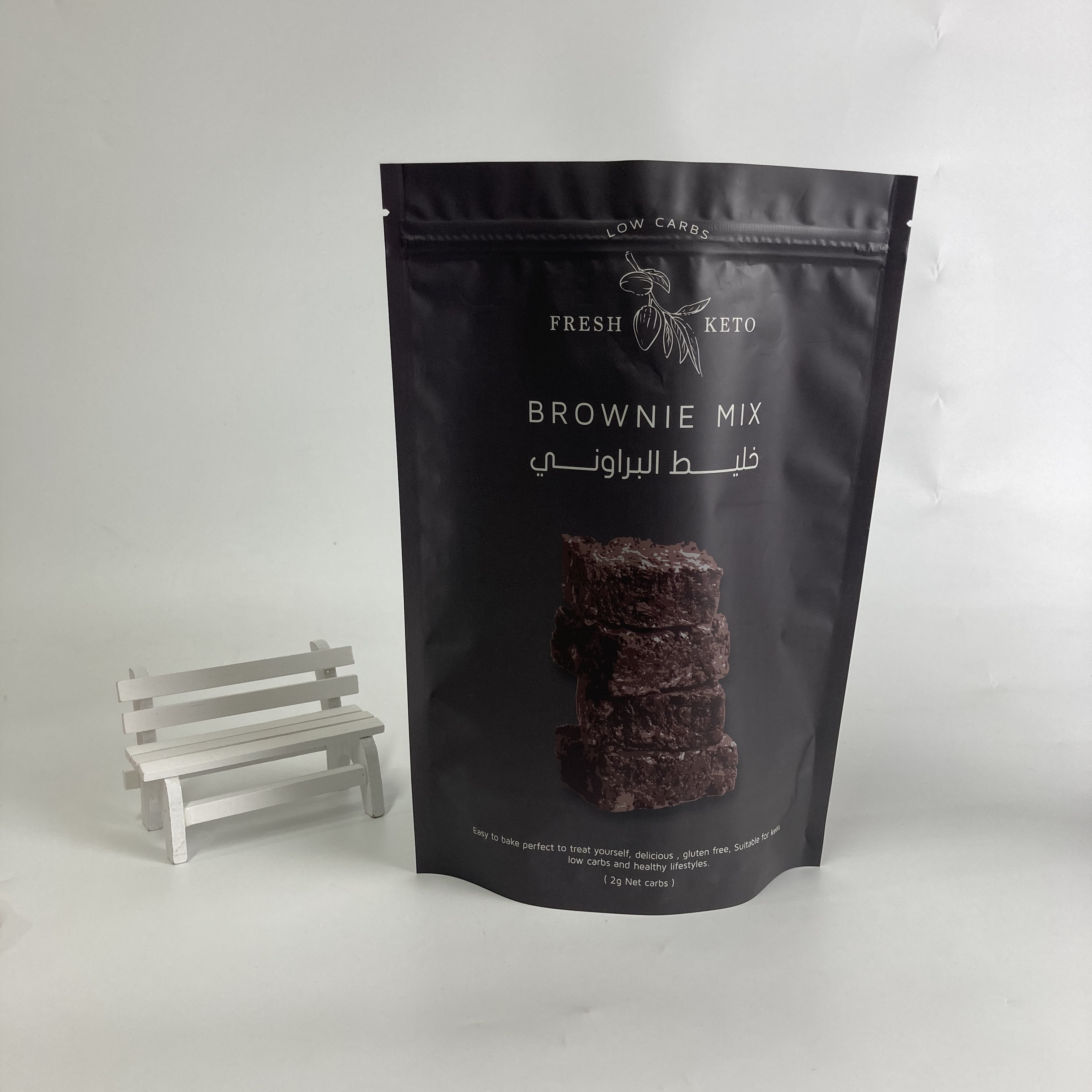 Custom Printed Food Grade Snack Packaging Bags Matt Finish Stand Up Zipper Bags for Bakery Food
