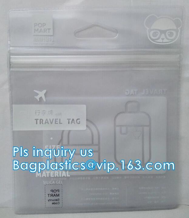 plastic slider zipper bags for clothing packaging, Poly Plastic Flat Garment Zipper Packaging Slider Bag, transparent ca