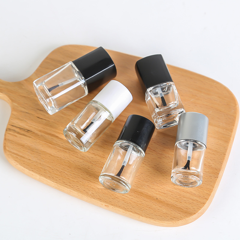 Customized Logo Glass Collar Golden Oval UV Gel Nail Remover Bottles with Luxury Unique Empty Design 8ml 10ml 12ml 15ml