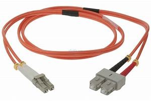 Gigabit Ethernet SC to LC Duplex Multimode 62.5 / 125 μm Fiber Optic Patch Cord