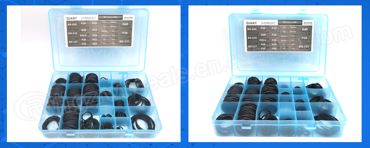 376pcs NBR90 Hydraulic Rubber Seal O Ring Kit Box For Daewoo / Doosan