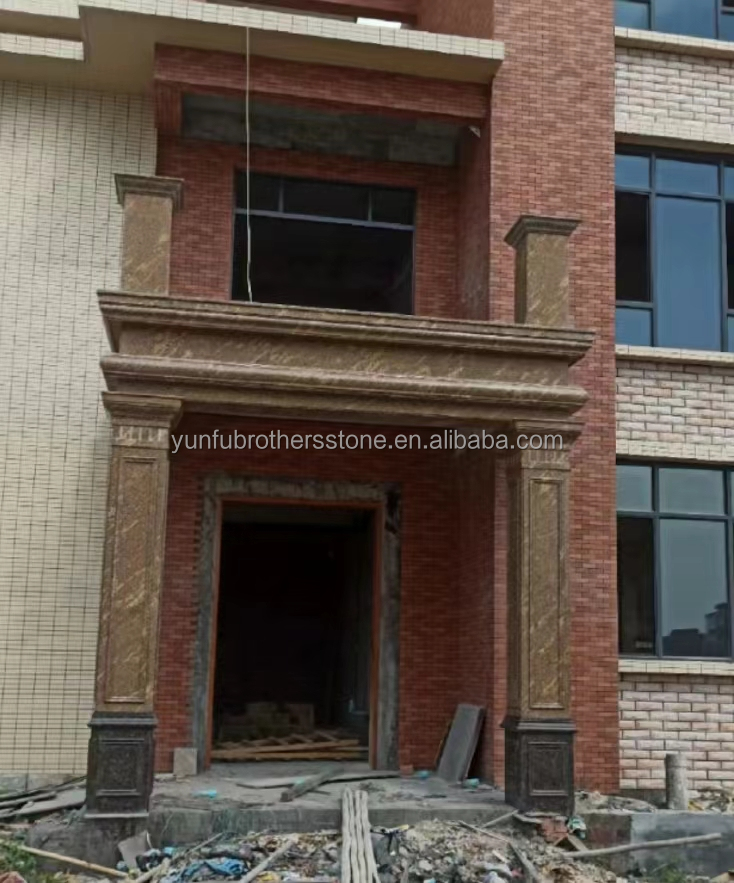 Polished California Gold Granite Cut-To-Size for Stairs and Door Frame in Modern Outdoor