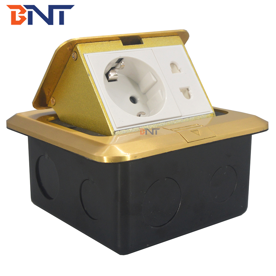 Pop Up Type Copper cover electrical floor mounted socket outlet box