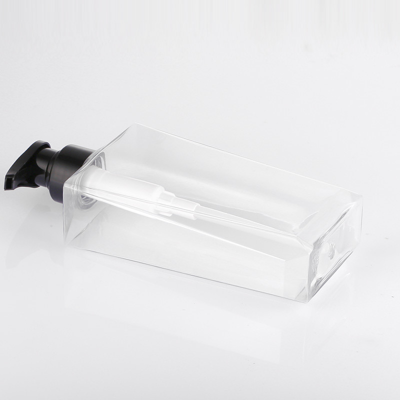 Refillable 16 Oz Lotion Pump Bottle Irregular Shape Airless PET Plastic