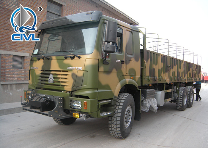6 X 6 Full Motion Heavy Cargo Trucks With Barrier Bucket And 380HP Engine Strong Axles And Tire euro II/III