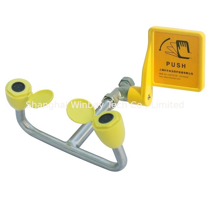 Lab Used Stainless Steel Wall Mounted Eye Wash sample model Wall Mounted industrial safety equipment faucet eyewash