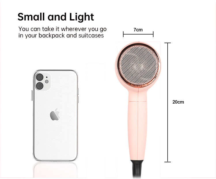 50/60Hz Hair Blow Dryer , Portable 1200W Negative Ion Hair Dryer