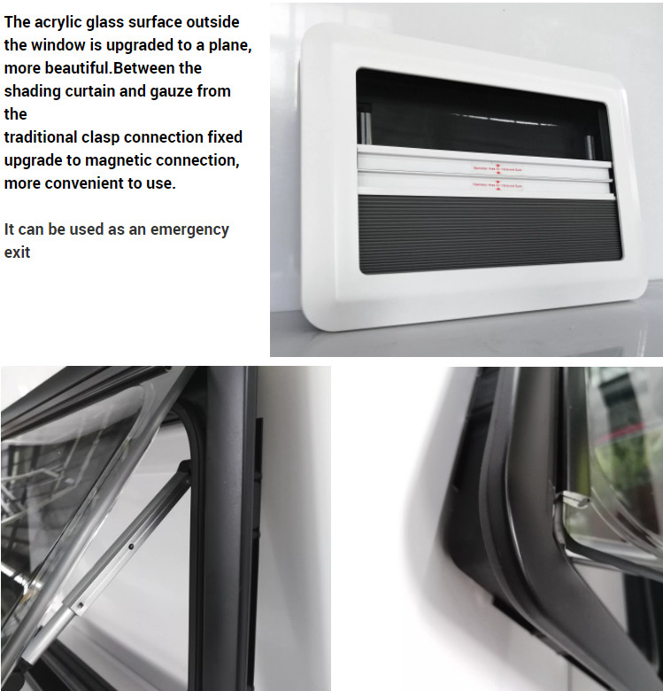 Dark Grey Acrylic Sheet For Rv Recreational Vehicle Camper Trucks Push Out Window
