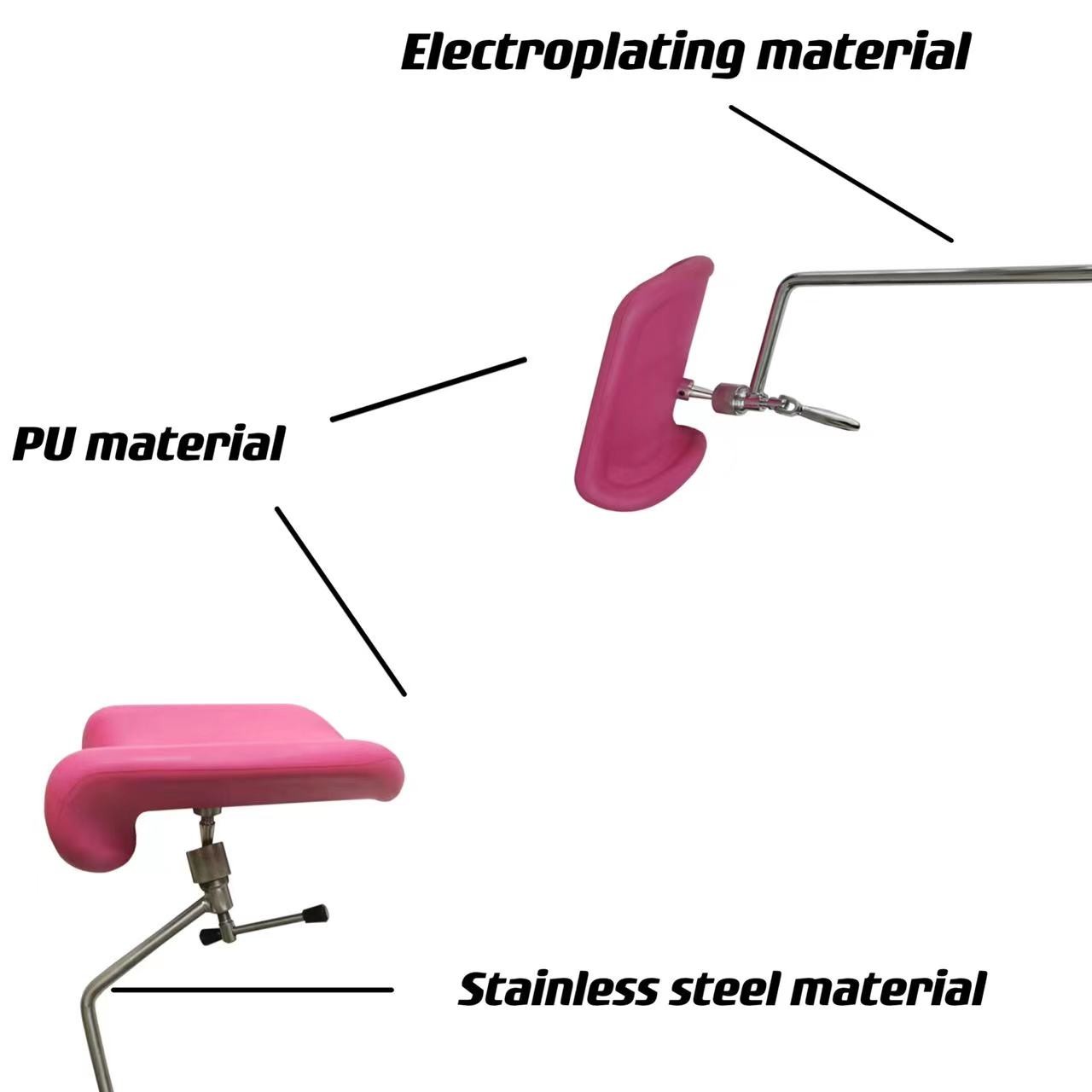 Hospital operating table accessory stainless steel leg holder
