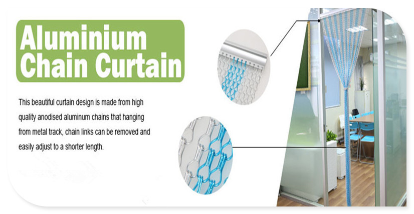 Screens 36"X84" Chain Link Door Curtain Decorative Exhibition Hall