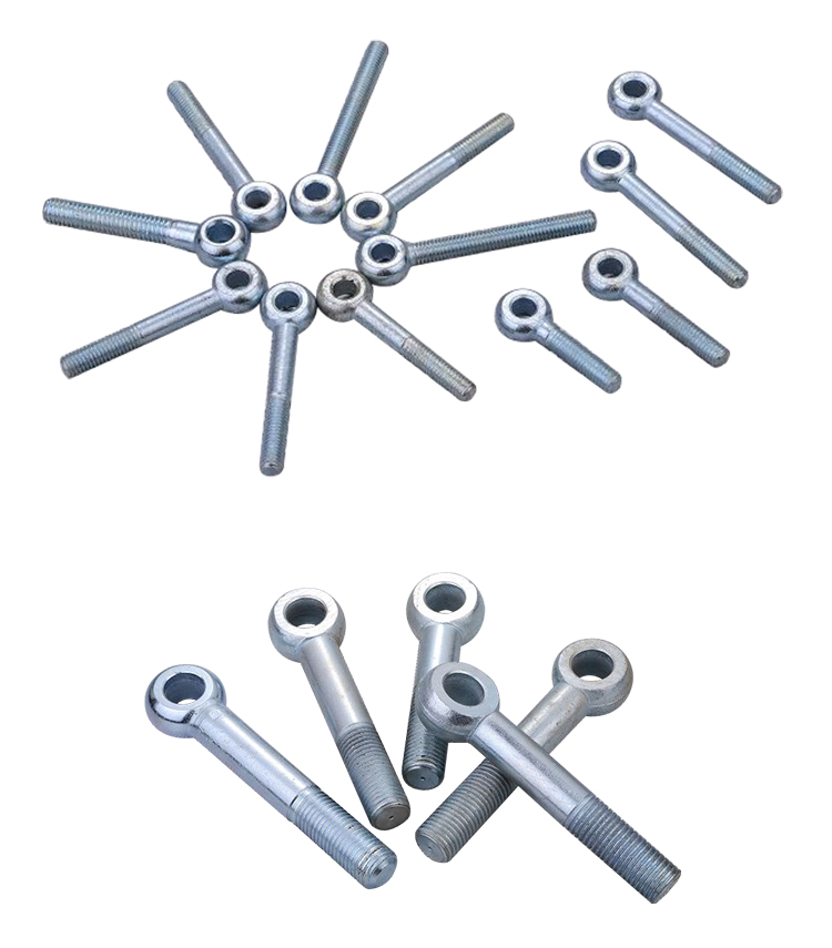 OEM Hot Sale Galvanized Carbon steel DIN 444 Eye Bolt eye bolts HDG Zinc Plate Lifting Eye screw Forged Machinery Fastener