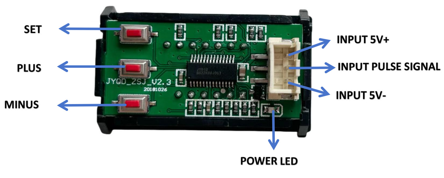 Five Digit Small Size Pulse Signal Tachometer Juyi DC Brushless Motor Driver Speed Display Module