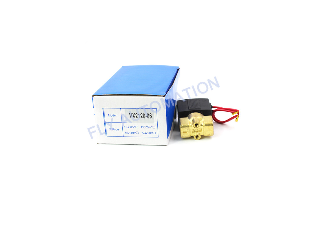VX2120-08 G1/4 2 Way Pneumatic Solenoid Valve Brass