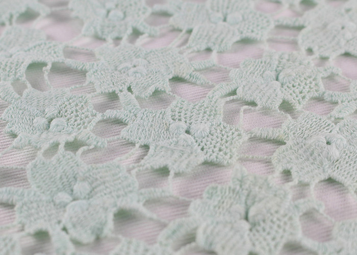 Chemical Polyester Dying Lace Fabric 3D Embroidery Guipure Venice lace For Dress