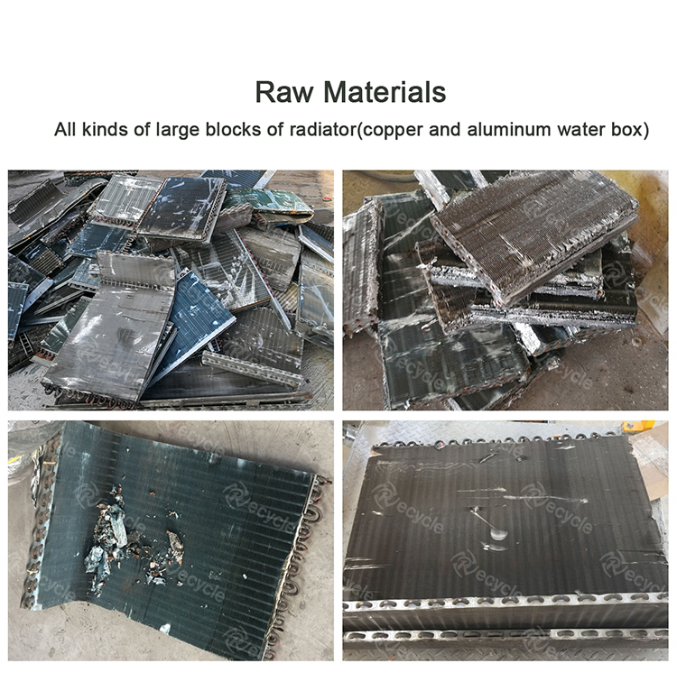 180KW-280KW Air Conditioner Radiator Recycling Machine Scrap Radiator Separating Machine