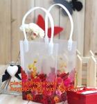 PP Trapezidal Rectangular Flower Package Bags,PP Flower Plastic Carry Bag with