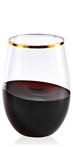 Stemless Plastic Wine Glasses