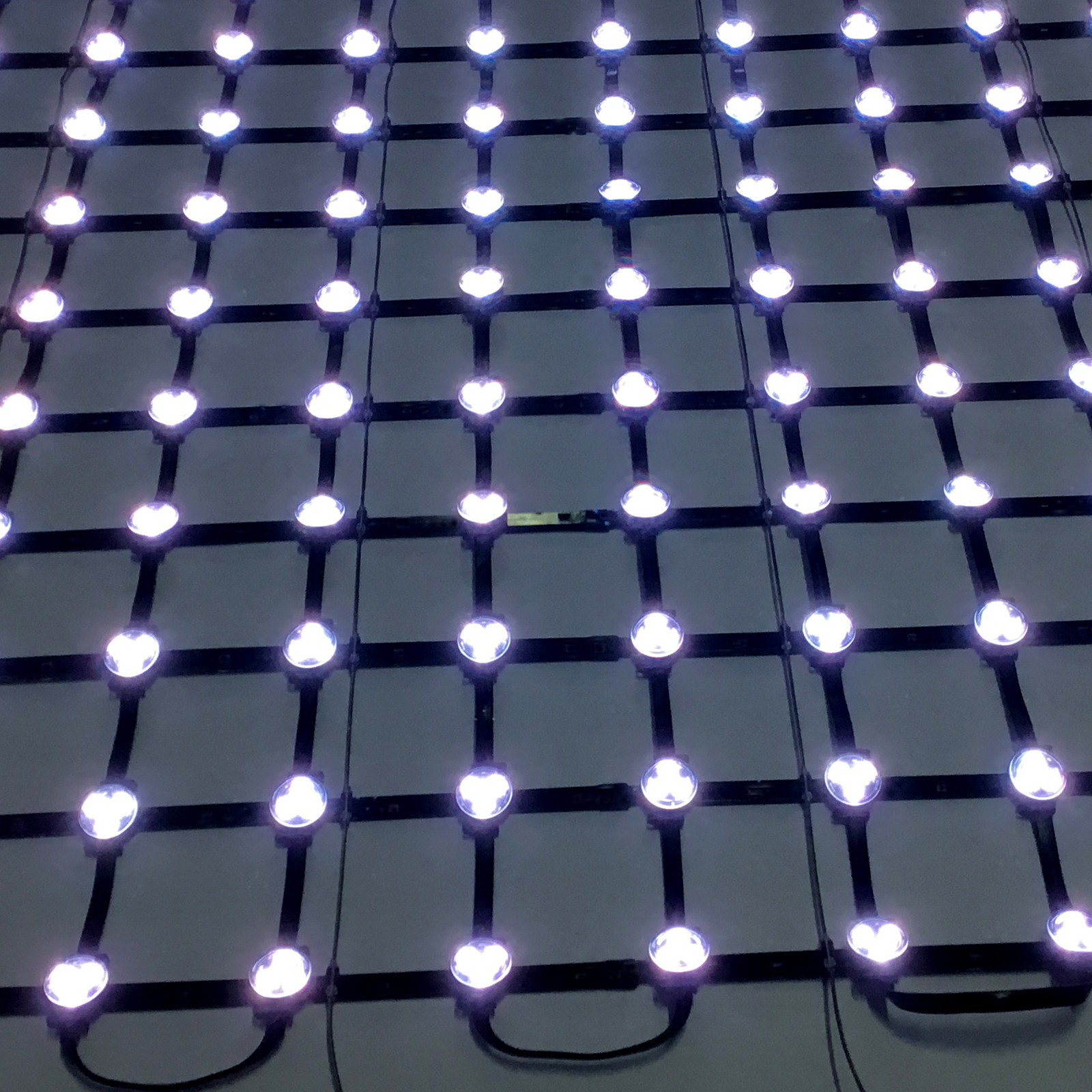 Outdoor LED Mesh Display For Building Facade Grey Flexible Stage Curtain IP67