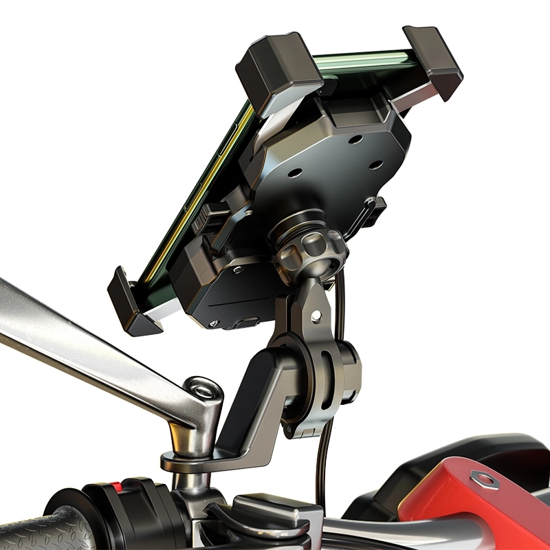 IP66 15W Usb Motorcycle Wireless Charger Mount Handbar
