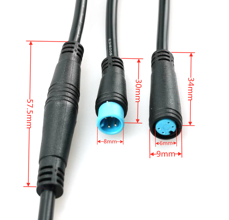 M8 4Pin Waterproof Cable Connector for Electric bike and sensor   waterproof circular female male M8 4pin cable connector