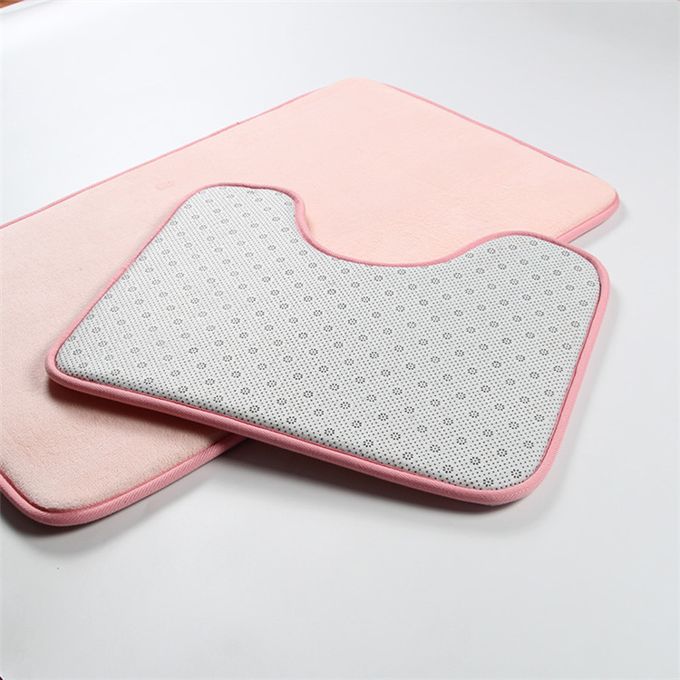 Non Shedding Hotel Style Ultra Plush Bath Rug Pile 3cm 2 Piece Bath Mat Set