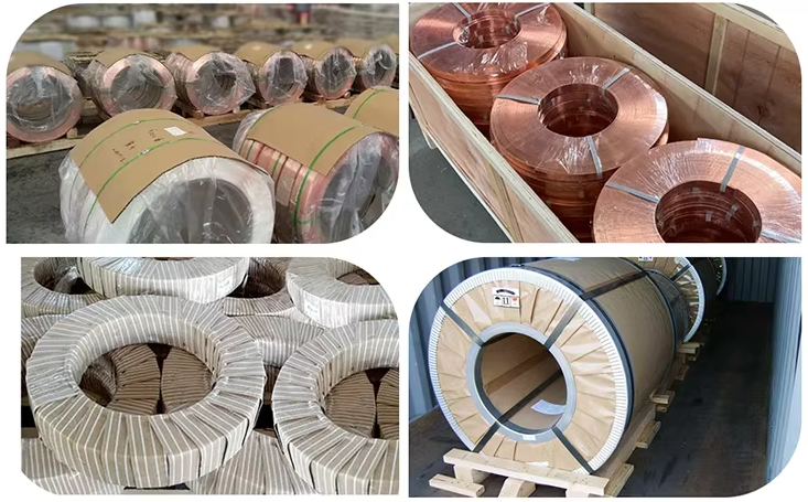 30mm-800mm Copper Strip Coil Foil Roll For Electrical Construction Applications