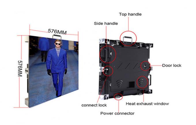 SMD 2121 576*576mm Die Casting Aluminum P3 Indoor Led Display 0
