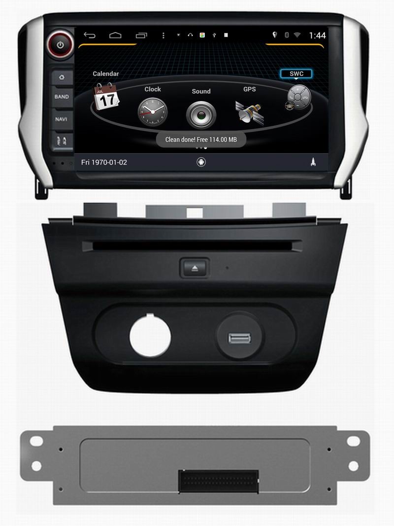 ouchuangbo car stereo radio s160 android 4.4 for Peugeot 2008 support 1024*600 HD Bluetooth phone book