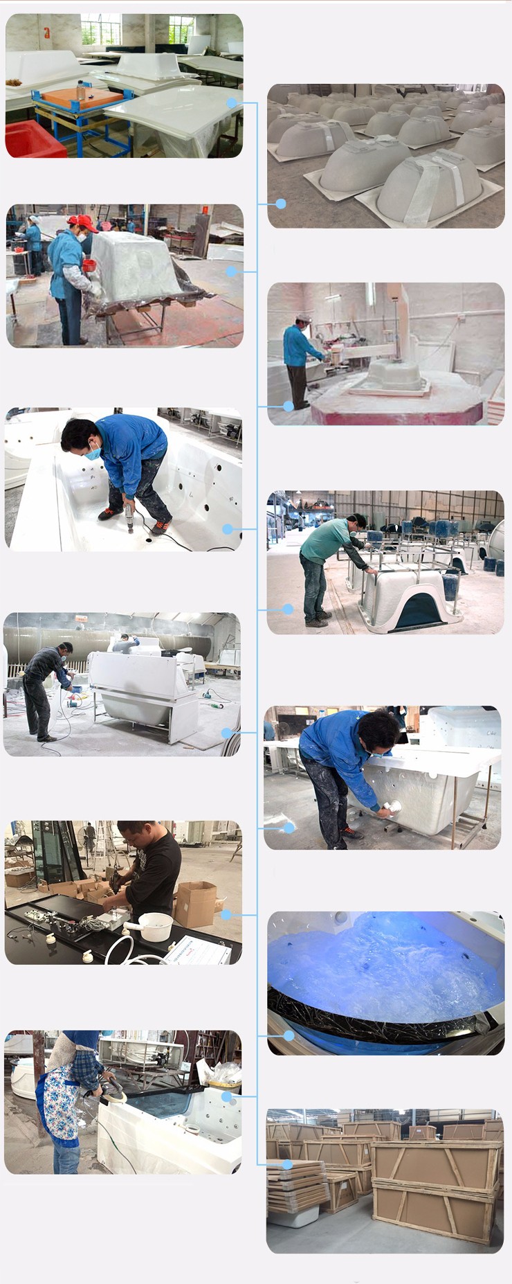 5 Foot Waterfall Whirlpool Bathtub Hot Tub 1700x1300x680MM