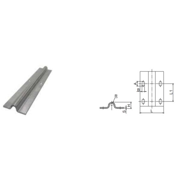 Outdoor Heavy Duty Sliding Gate Track Hardware In Concrete 5.8 Meteres