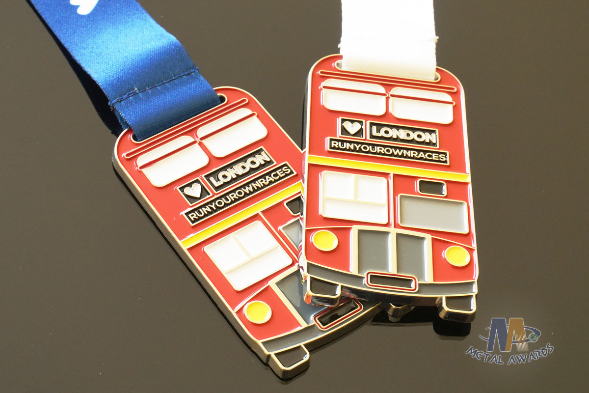 Soft Enamel Races Sports Metal Award Medals 2D Level Element 70*3MM