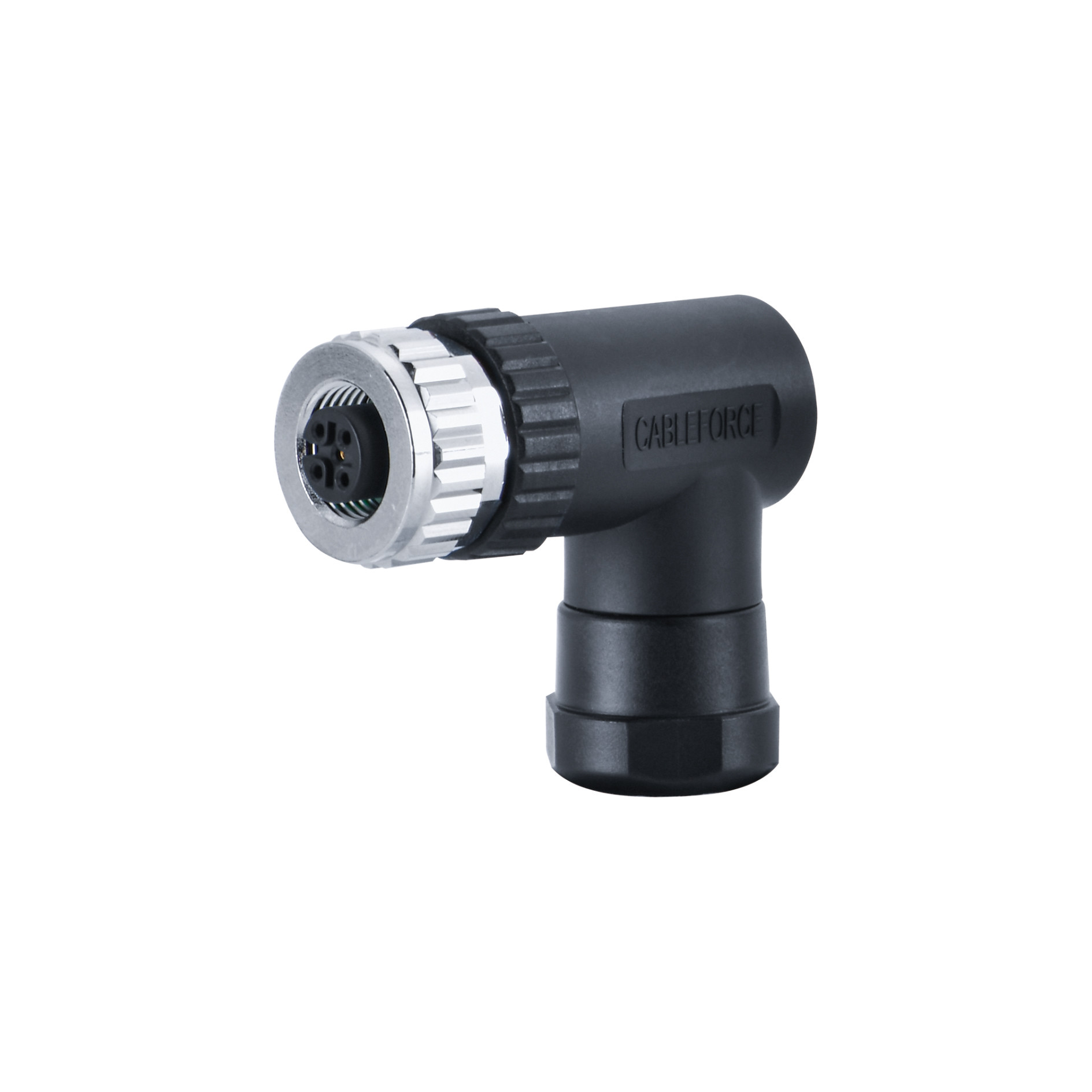 Screw Termination M12 Circular Connector 5 Pin A Code Female 90 Degree Field Wireable Pg7