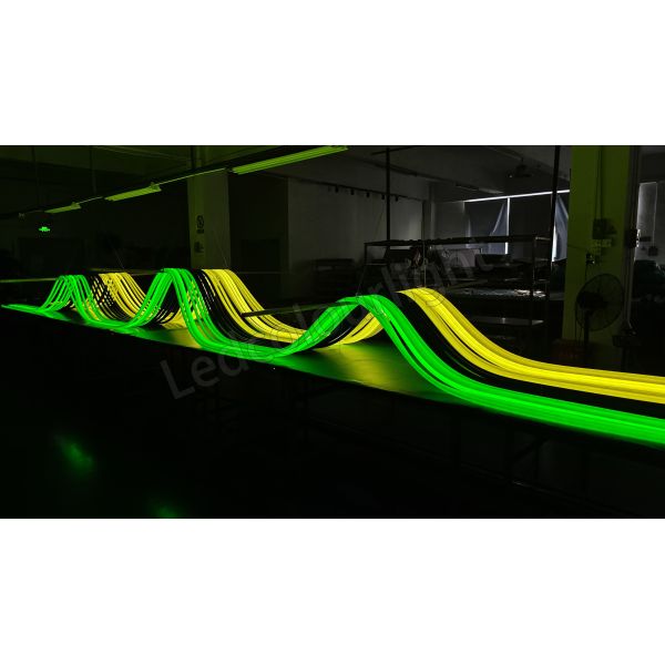 24V DMX Addressable RGB D25 Black Silicone 360-degree Neon Tube LED Club Lights
