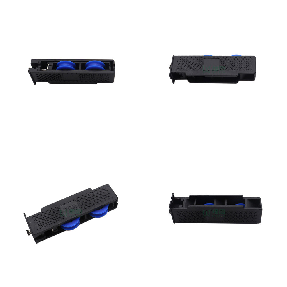Double Wheel Plastic Shell Sliding Window Door Rollers Heavy Duty Black Color