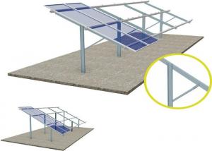 China Silver Solar Panel Ground Mounting Systems Support Structure Photovoltaic Stents High Stability on sale